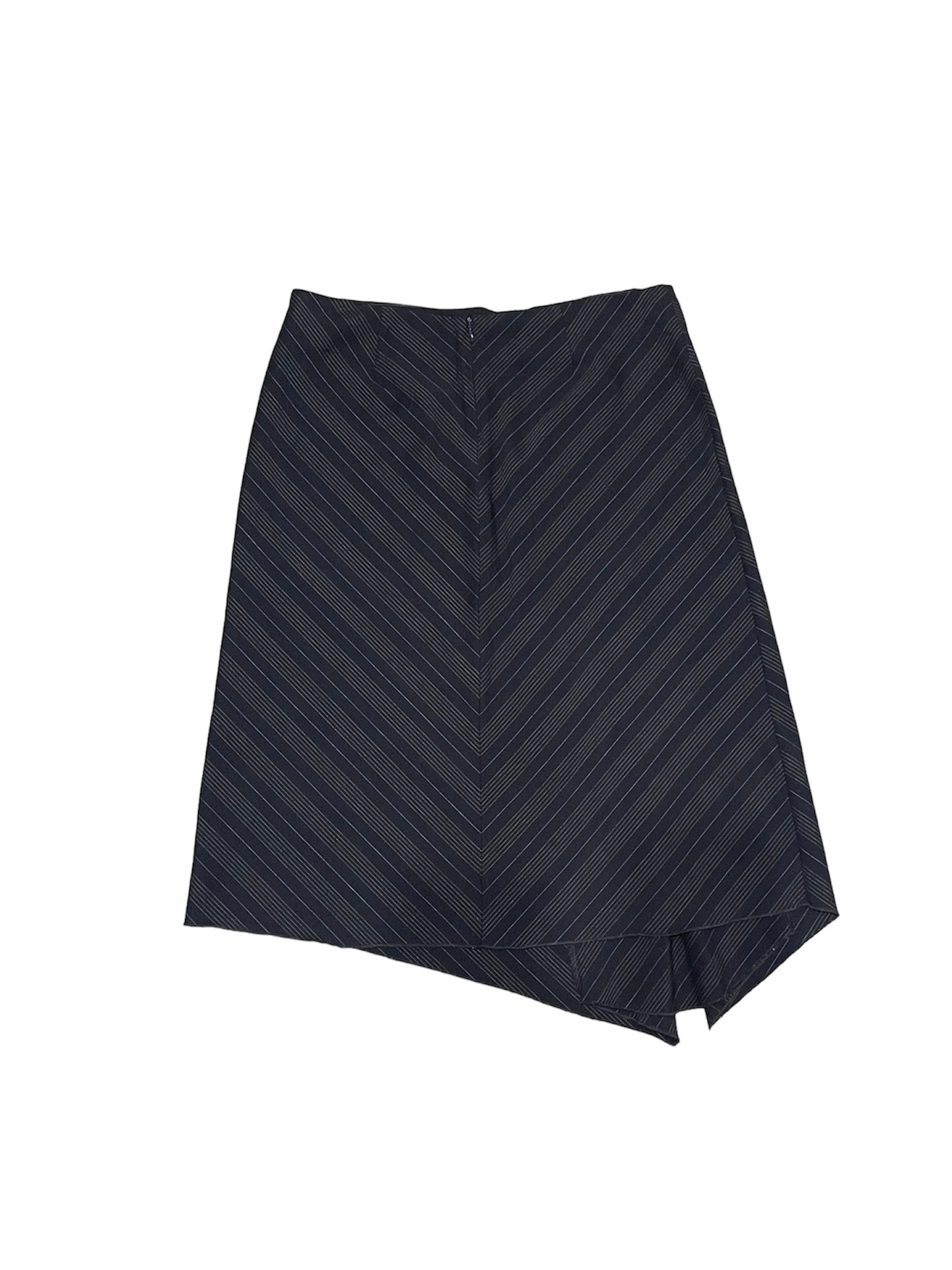 BROWN STRIPED LACE UP SKIRT