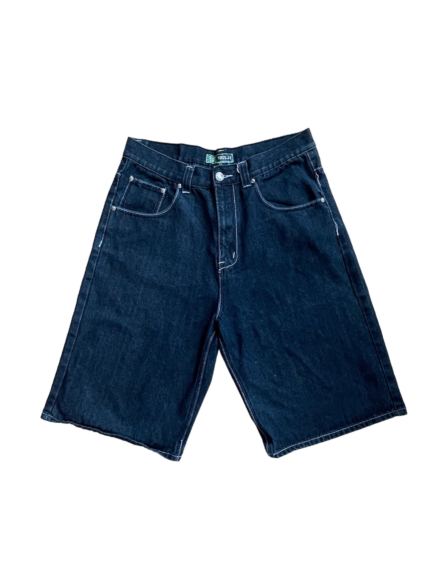 SOULJA WIDE LEG BLACK JORTS
