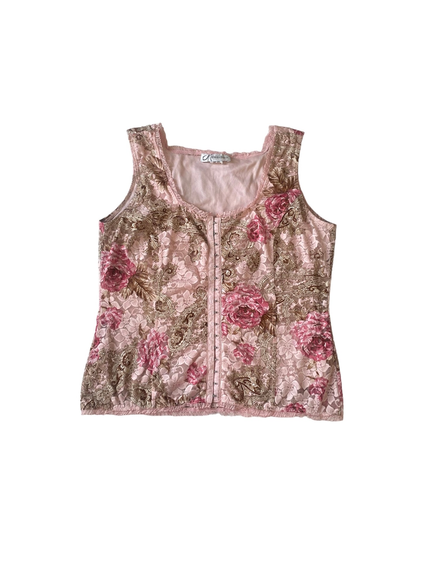 ROSE PRINT CORSET STYLE TOP