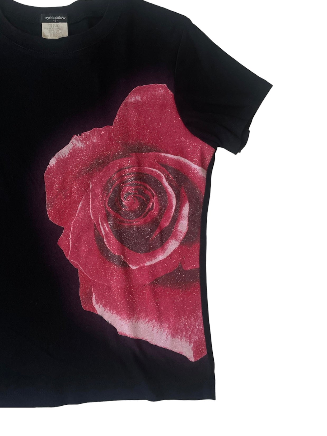 GLITTER ROSE BLACK SHIRT