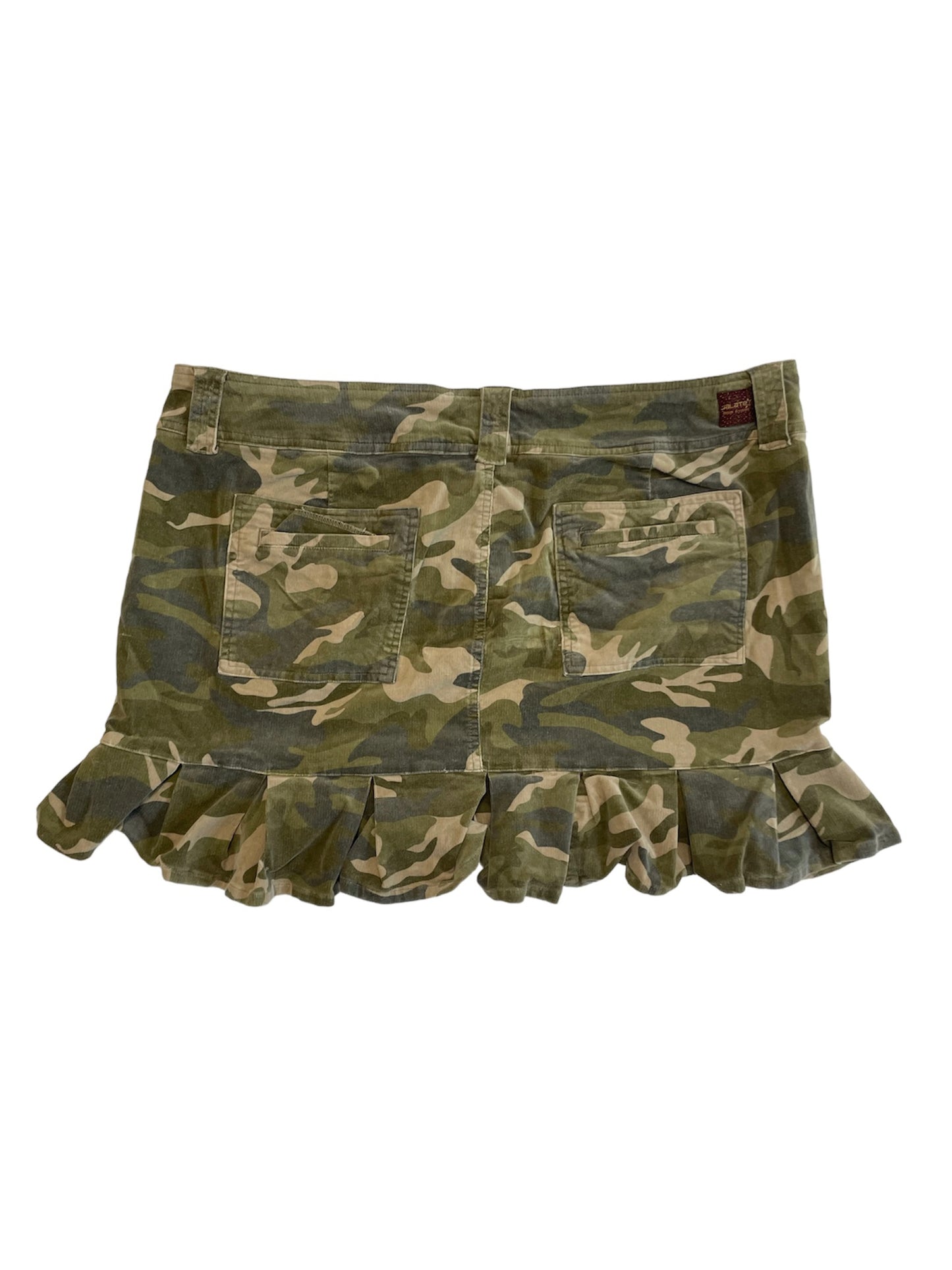 Y2K CAMO PLEATED MINI SKIRT