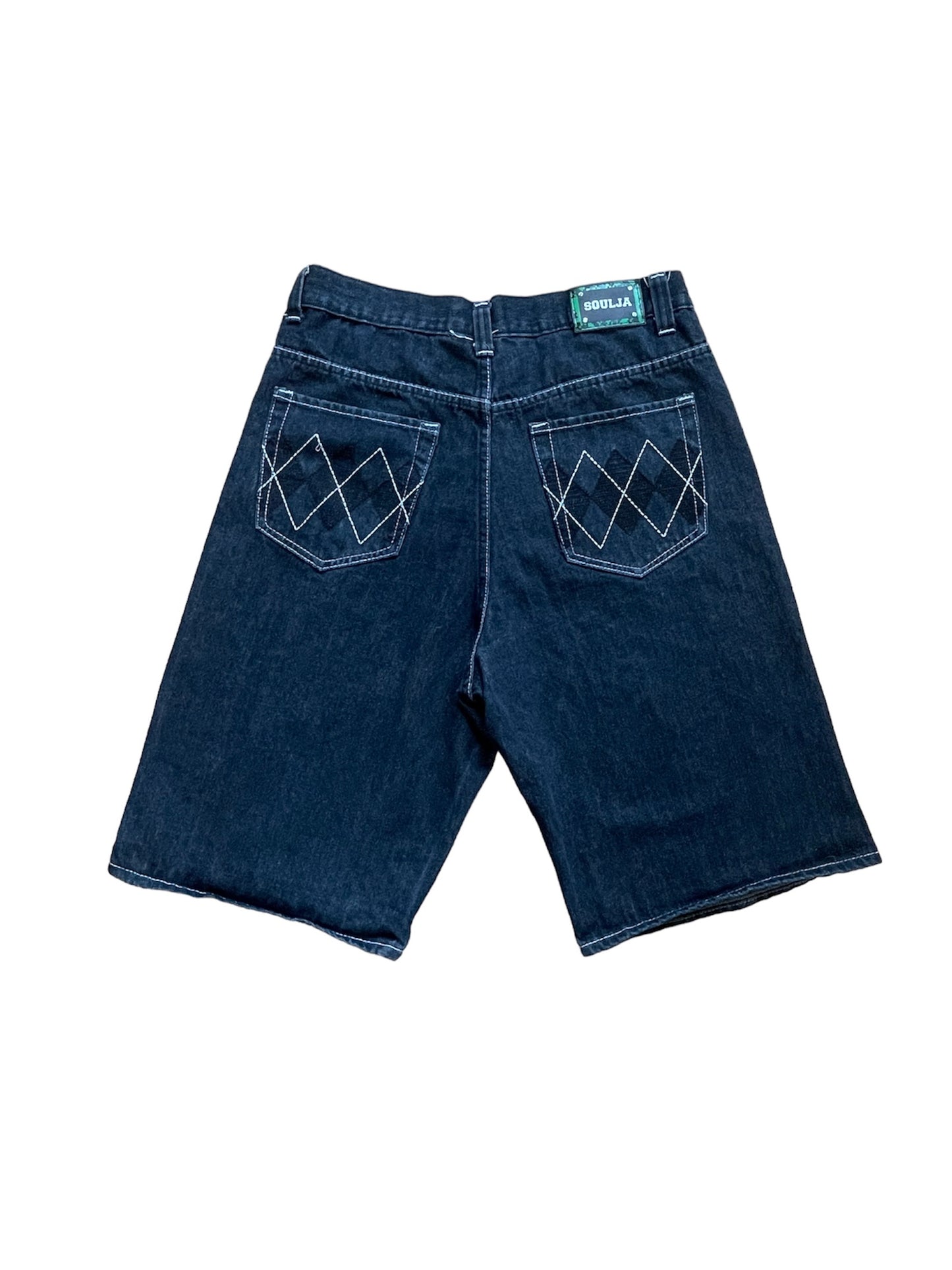 SOULJA WIDE LEG BLACK JORTS