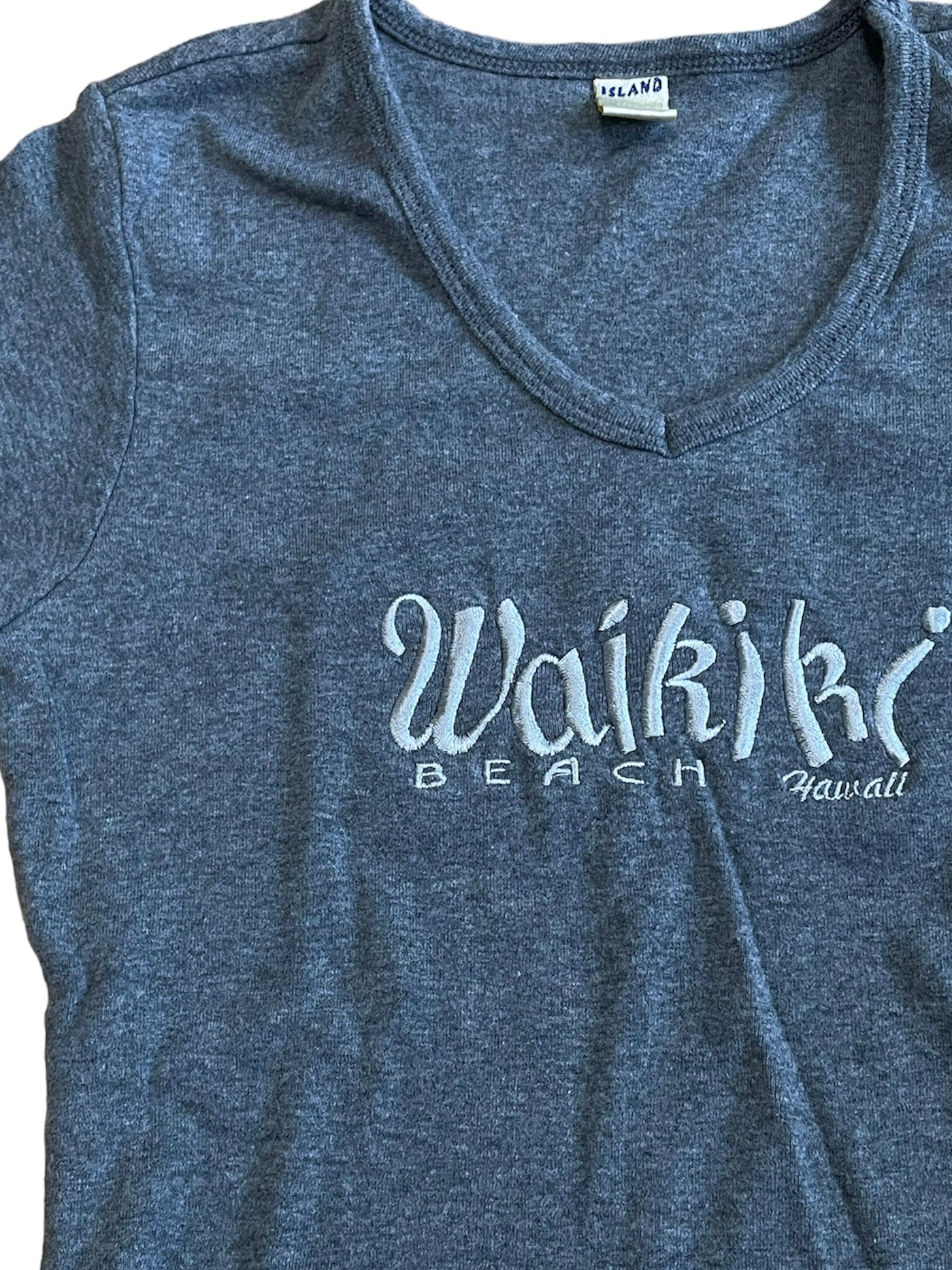 GRAY HAWAII BABY TEE