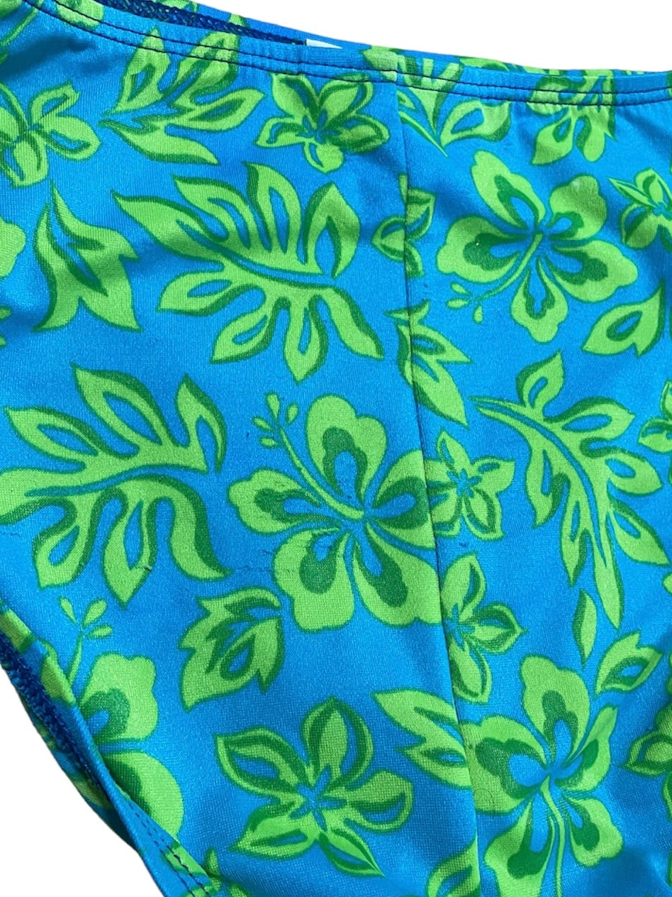 90s NEON HIBISCUS BIKINI