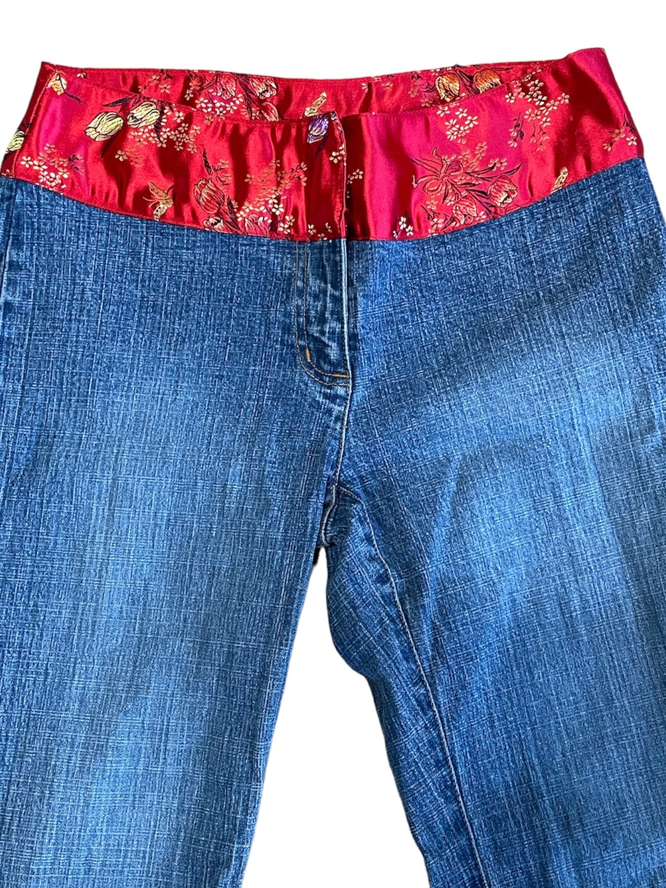 Y2K SATIN WAISTBAND JEANS