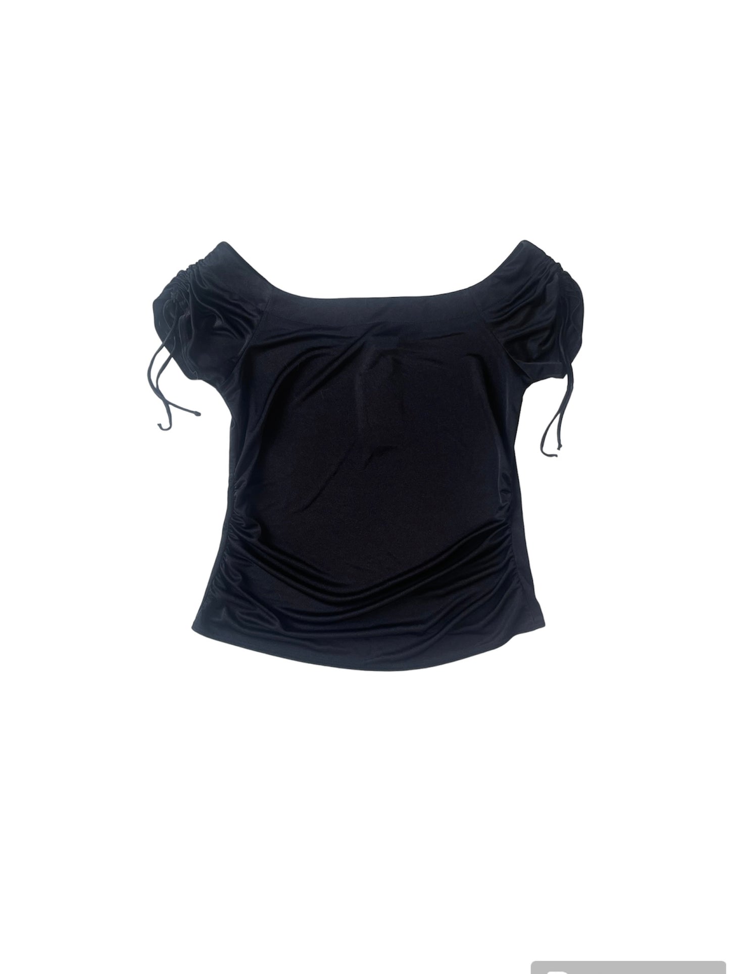 90s BLACK OFF SHOULDER TOP