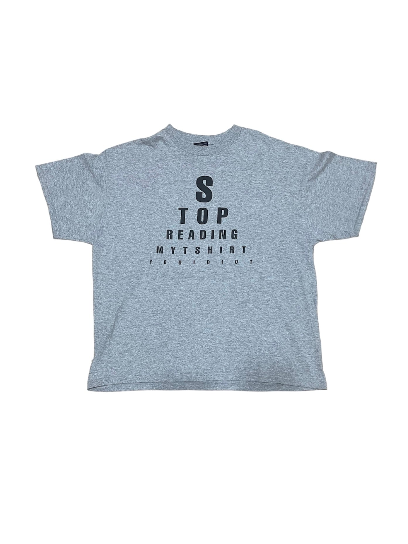 2000s FUNNY EYE CHART GRAPHIC TEE