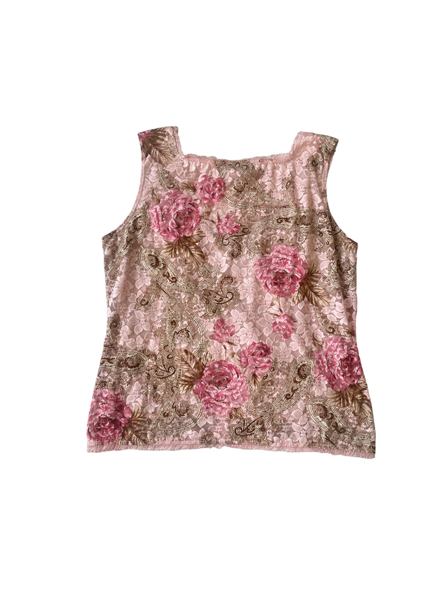 ROSE PRINT CORSET STYLE TOP