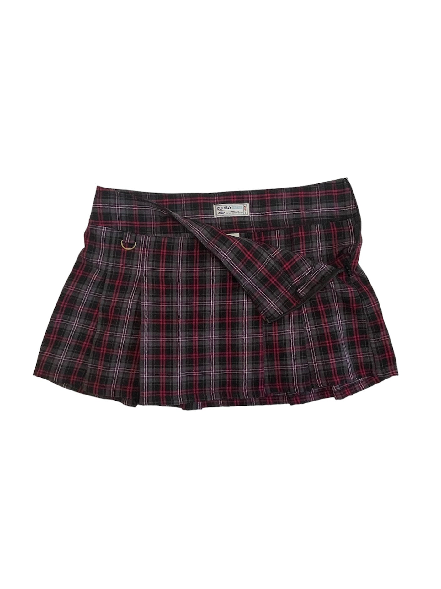 Y2K PLAID PLEATED MINI SKIRT