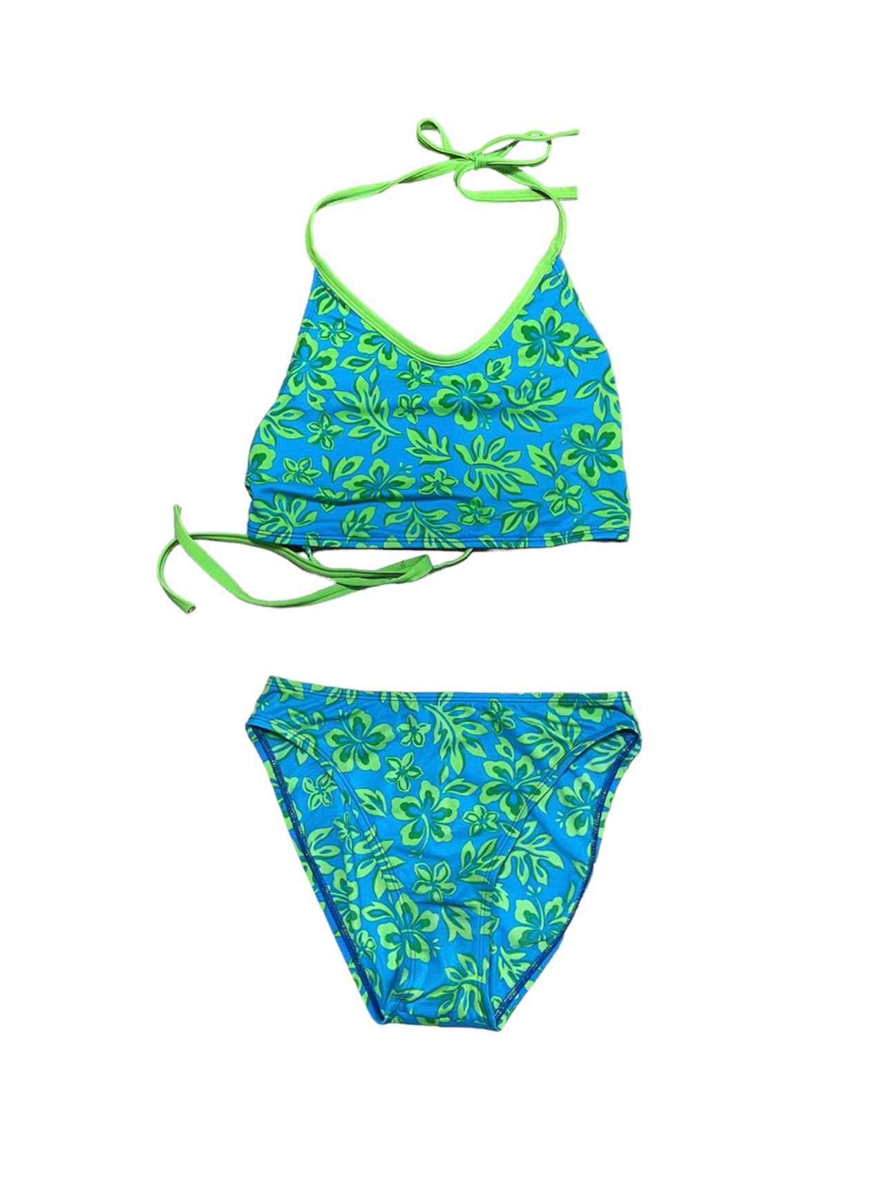 90s NEON HIBISCUS BIKINI