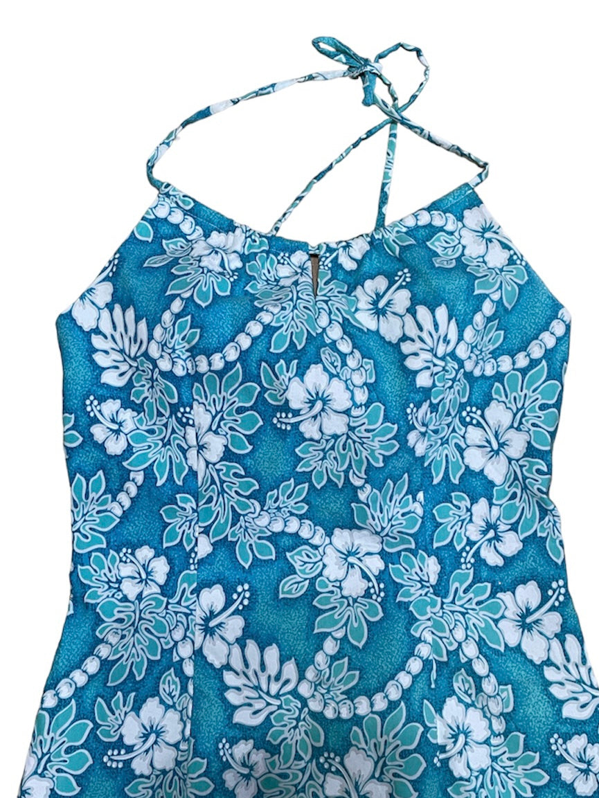 CITY TRIANGLES BLUE HIBISCUS DRESS