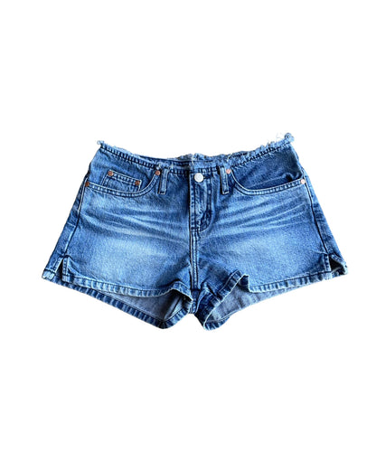 DISTRESSED DENIM SHORTS