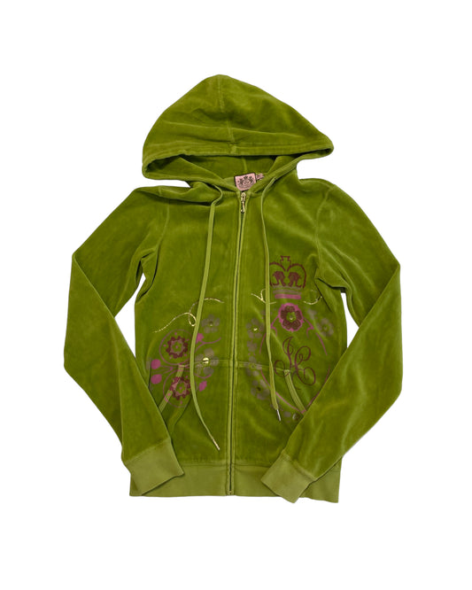 GREEN VELOUR JUICY COUTURE JACKET