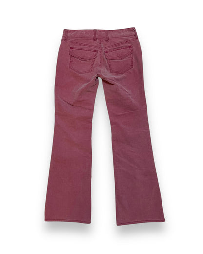PINK LOW RISE CORDUROY PANTS