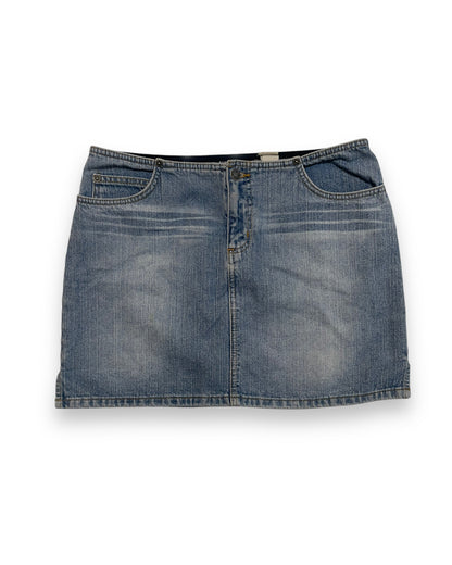 NO WAIST DENIM MINI SKIRT