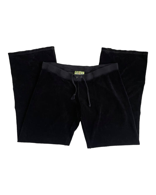 BLACK TERRY CLOTH JUICY COUTURE PANTS