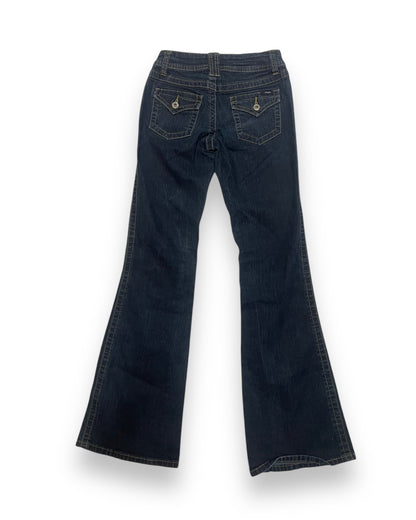 DARK WASH FLARED Y2K JEANS