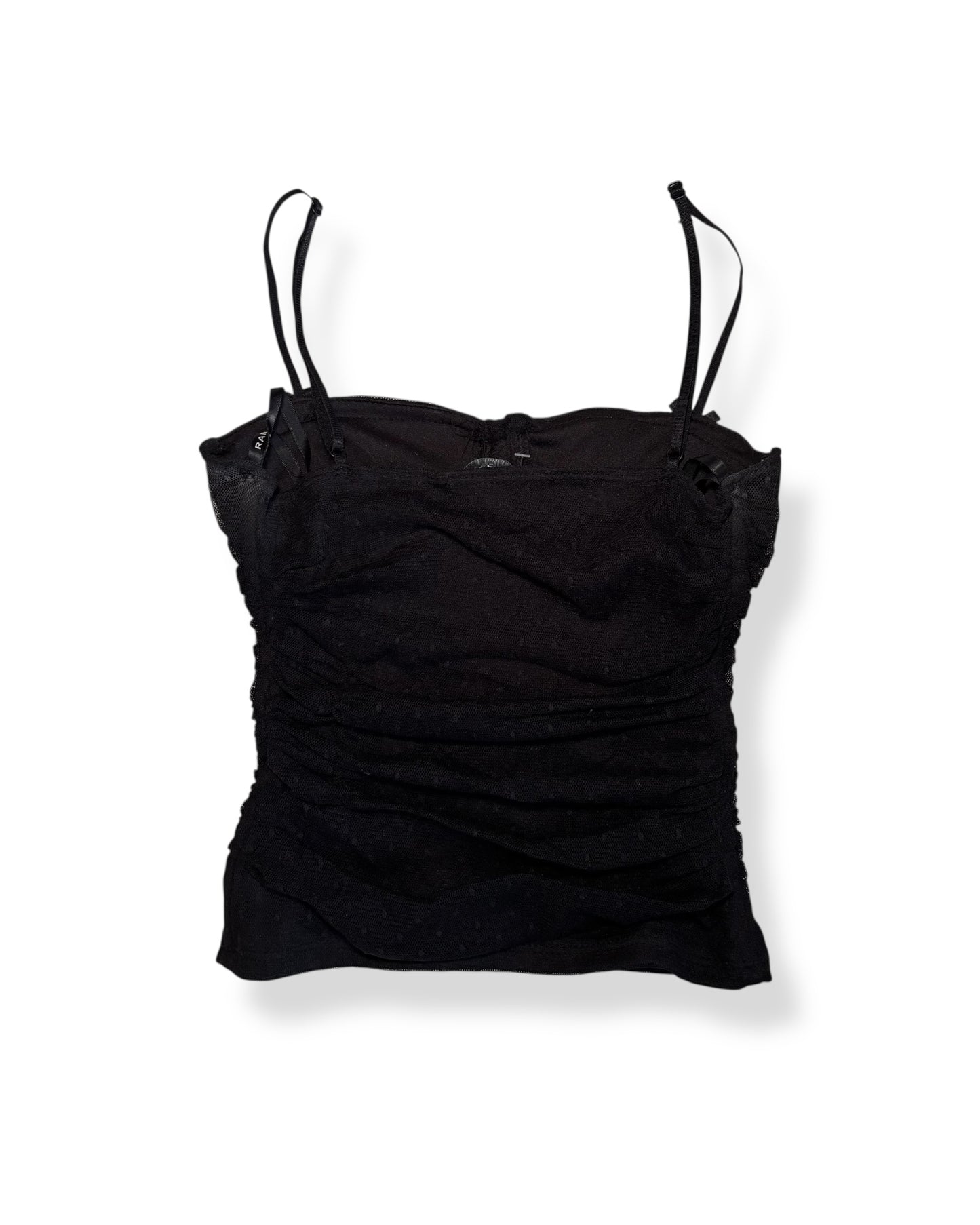 BLACK BUSTIER TANK TOP