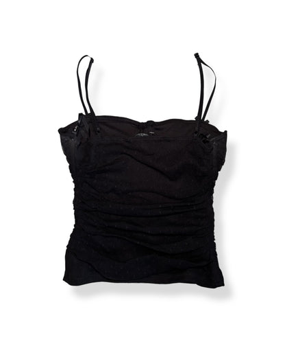 BLACK BUSTIER TANK TOP