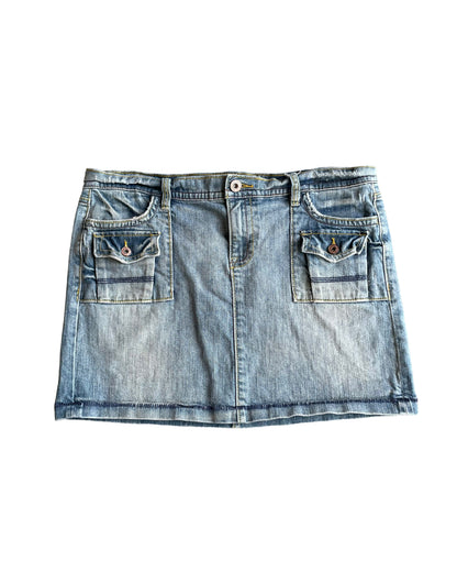 2000s CARGO DENIM MINI SKIRT