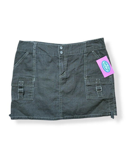 OLIVE GREEN CARGO MINI SKIRT