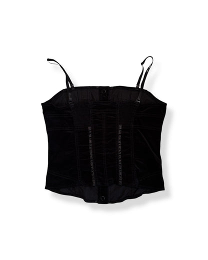 BLACK VELVET BUTTON UP TOP