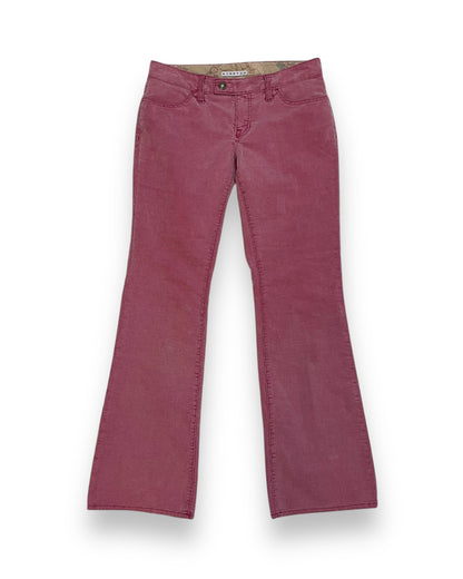 PINK LOW RISE CORDUROY PANTS
