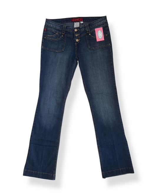Y2K LOW RISE BOOTCUT DARK WASH JEANS