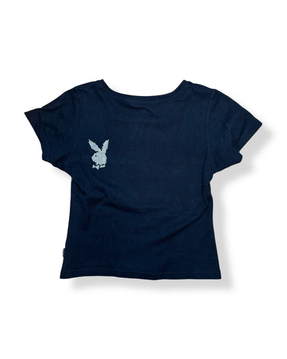 Y2K PLAYBOY BEDAZZLED BABY TEE