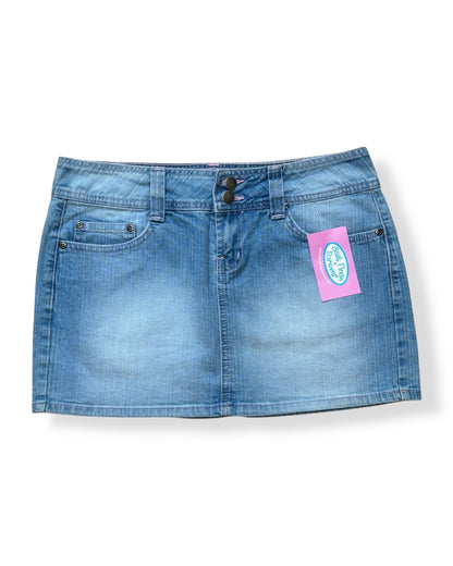 LIGHT WASH Y2K MINI SKIRT