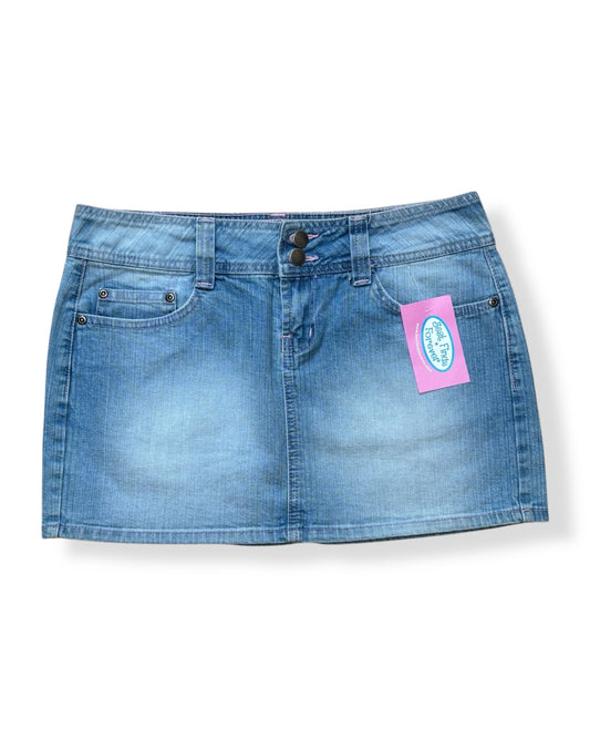 LIGHT WASH Y2K MINI SKIRT