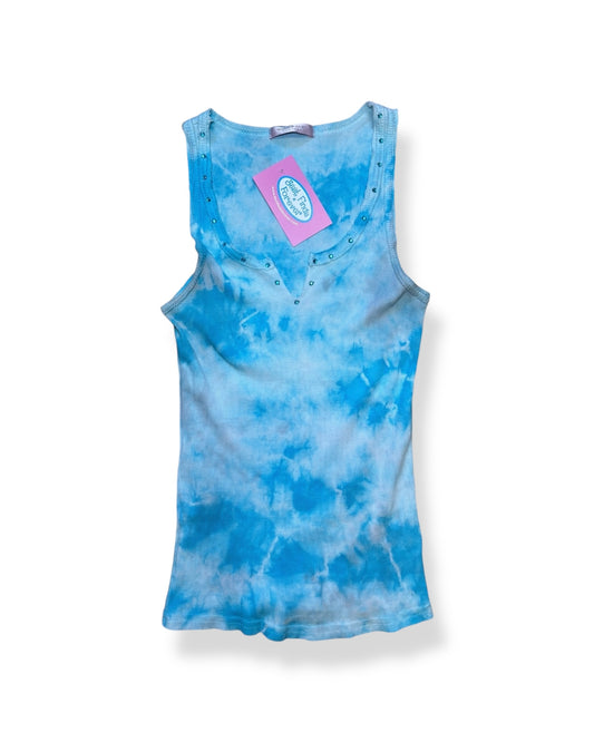 STUDDED TIE DYE TANK TOP