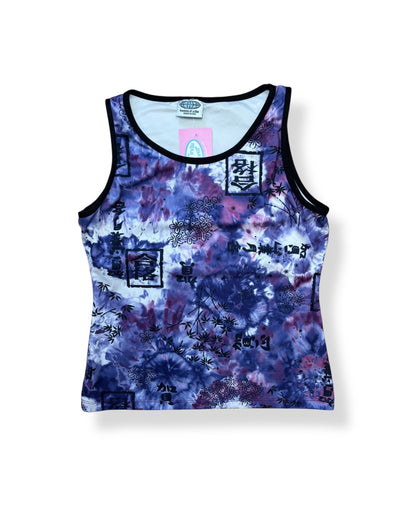 TIE DYE ASIAN PRINT TANK TOP