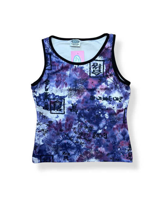 TIE DYE ASIAN PRINT TANK TOP
