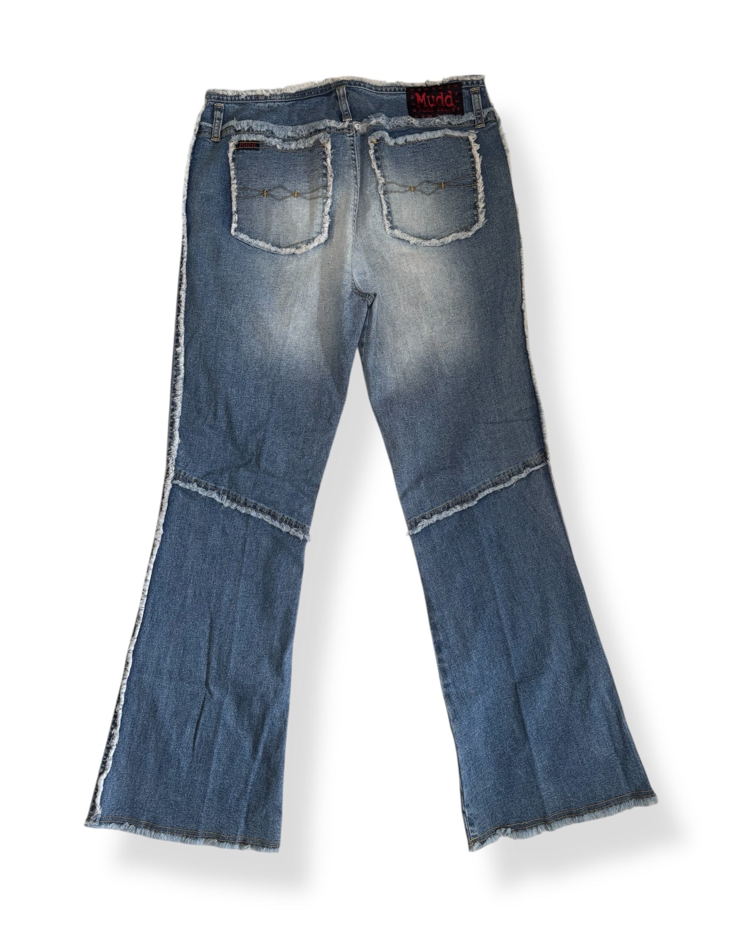 Y2K MUDD LACE UP FLARED JEANS