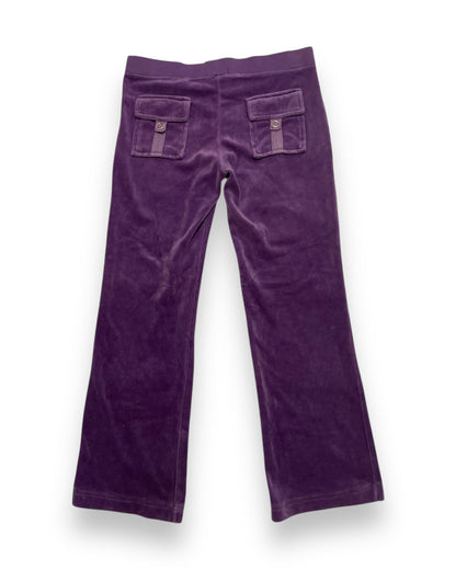 PURPLE VELOUR TRACK SUIT LOUNGE PANTS