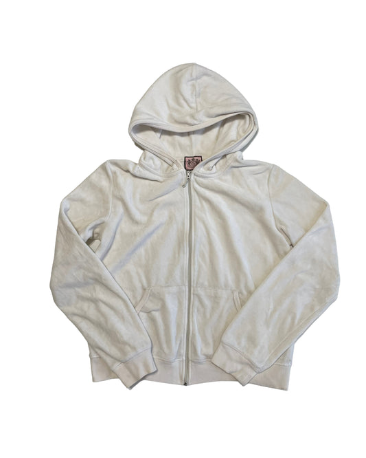 WHITE VELOUR JUICY COUTURE JACKET