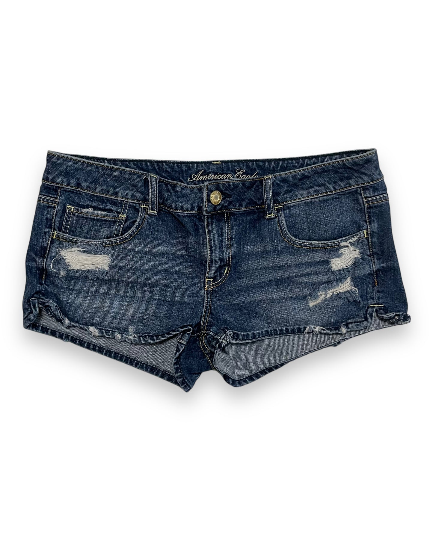 DISTRESSED DENIM SHORTS