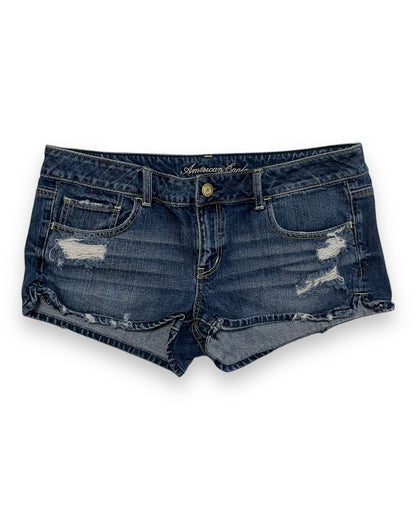 DISTRESSED DENIM SHORTS