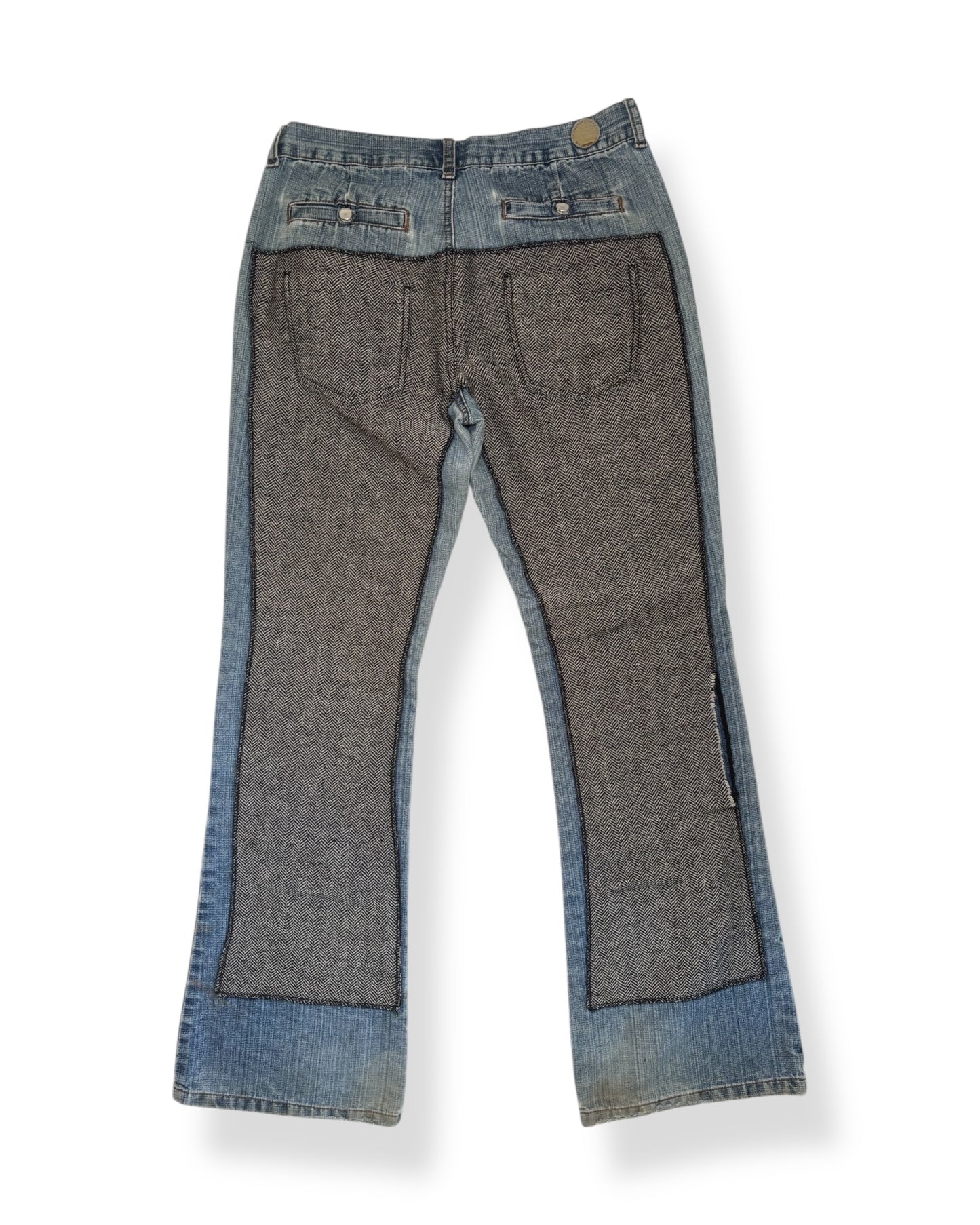 Y2K UNIQUE LAYERED JEANS