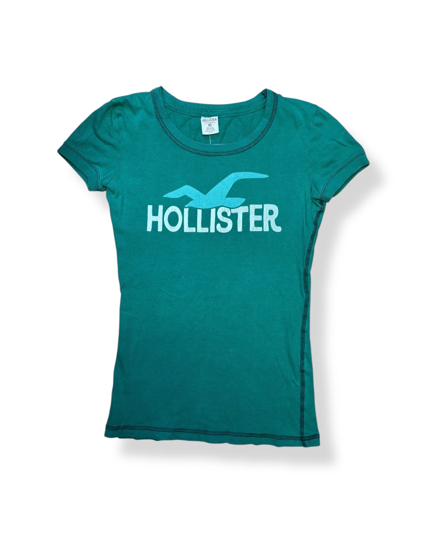 GREEN HOLLISTER BABY TEE