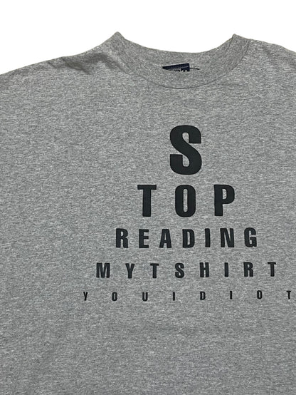 2000s FUNNY EYE CHART GRAPHIC TEE