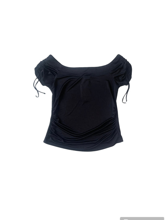 90s BLACK OFF SHOULDER TOP